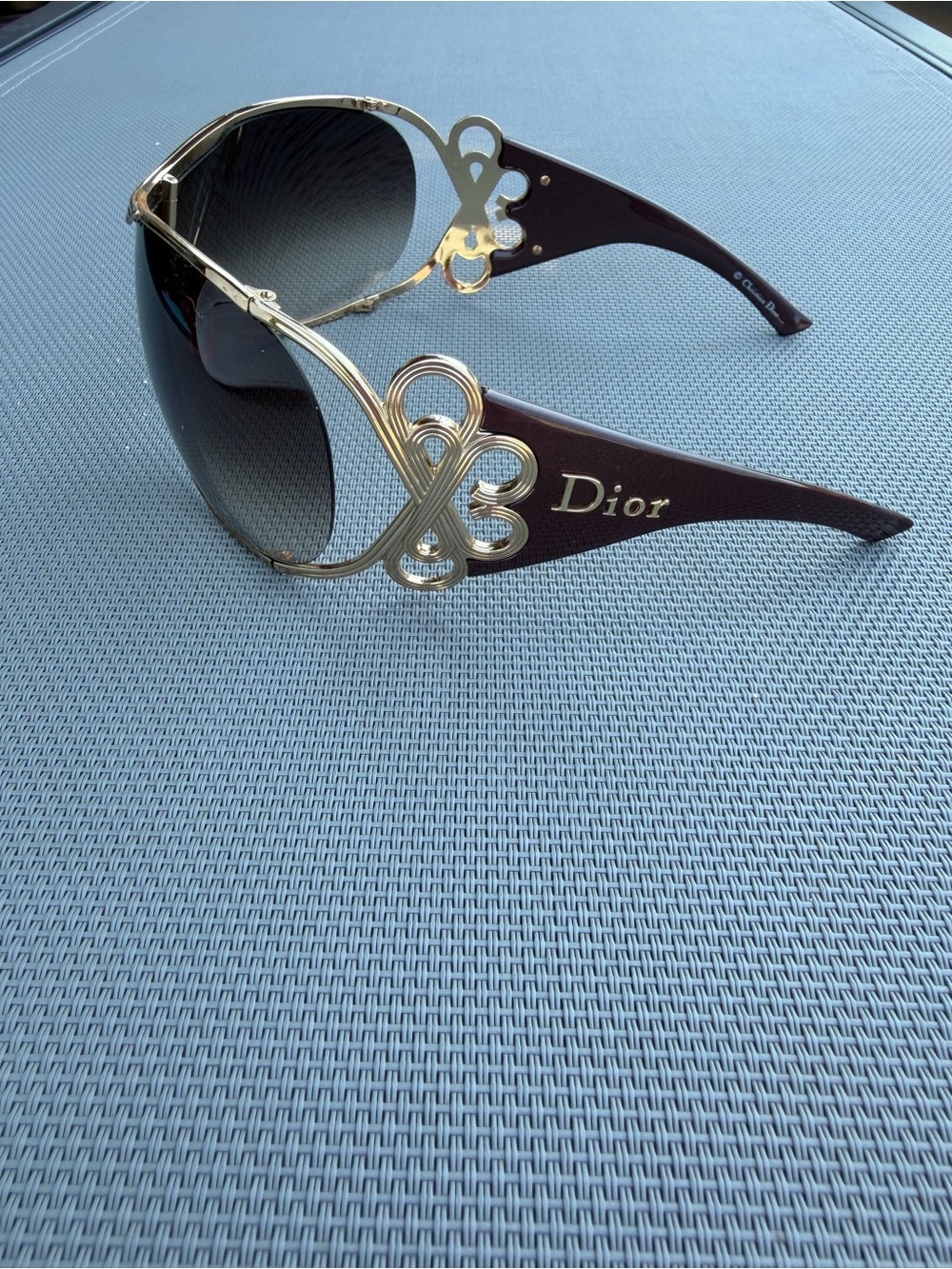 RARE 2004 Christian Dior DIORI QEPZV Y2K Shield Sunglasses + Case - Picture 2 of 5